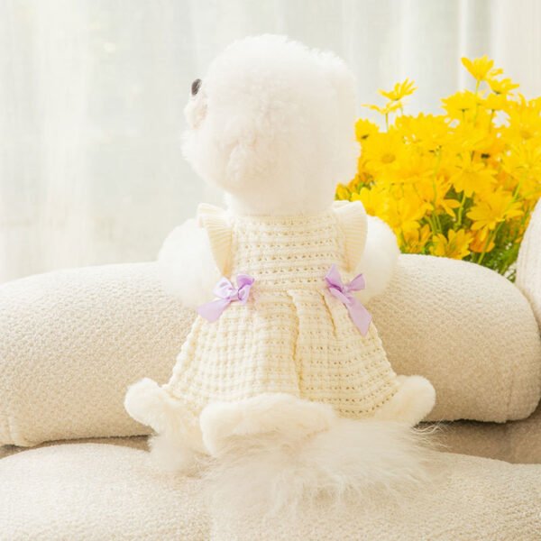 Bow Sweater Skirt Princess Wind Pet Two-legged Clothes - Image 5