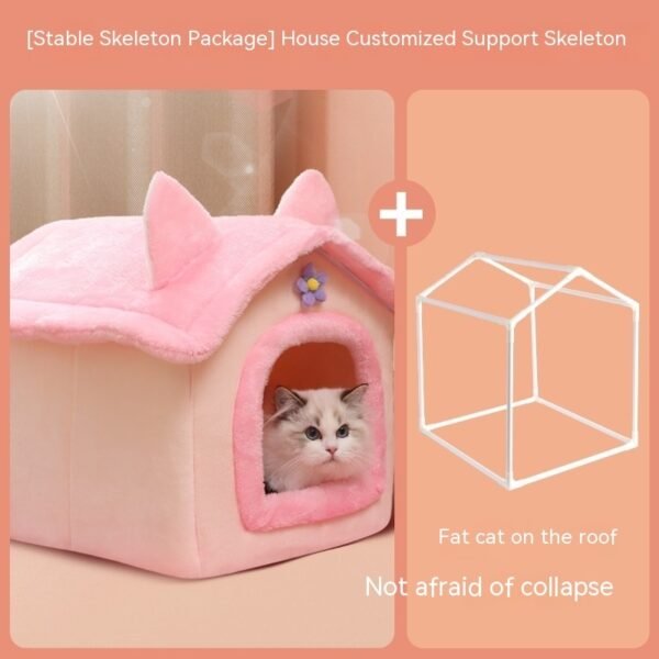 Cute Princess Cat Nest Thickened Puppet Winter Cat Pet Princess Bed - Image 2