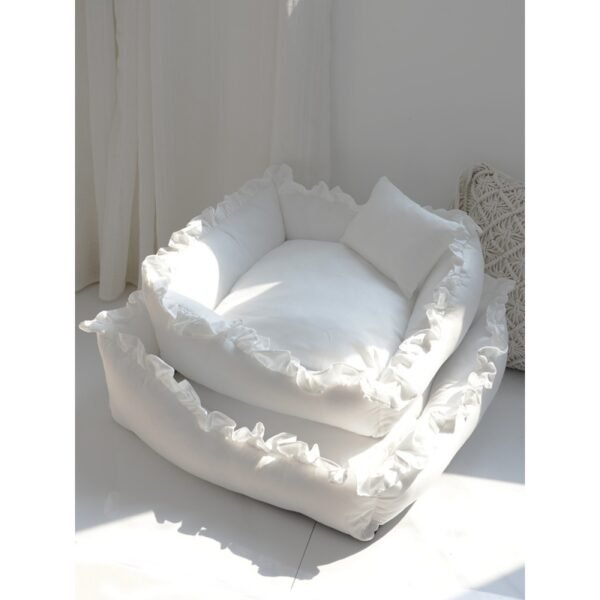 Super Comfy Princess Dog Bed Sofa Pet Kennel House Mat for Small Dogs Cat Teddy - Image 10