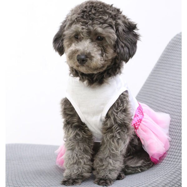 Pet Dog Lips Gauze Dress Princess Dress - Image 6