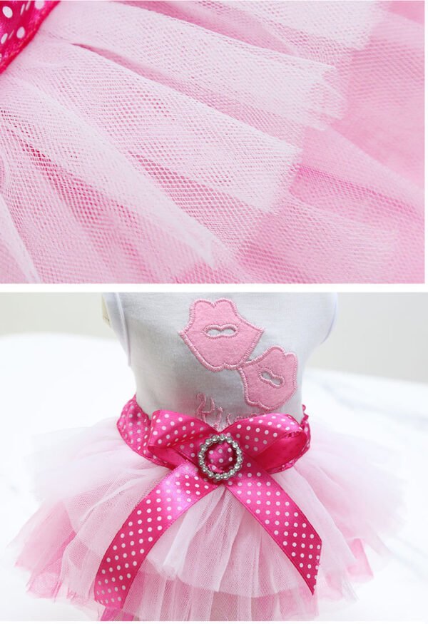 Pet Dog Lips Gauze Dress Princess Dress - Image 3