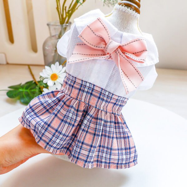 Spring Summer Pet Dog Clothes Sweet Princess Skirt Lattice - Image 3