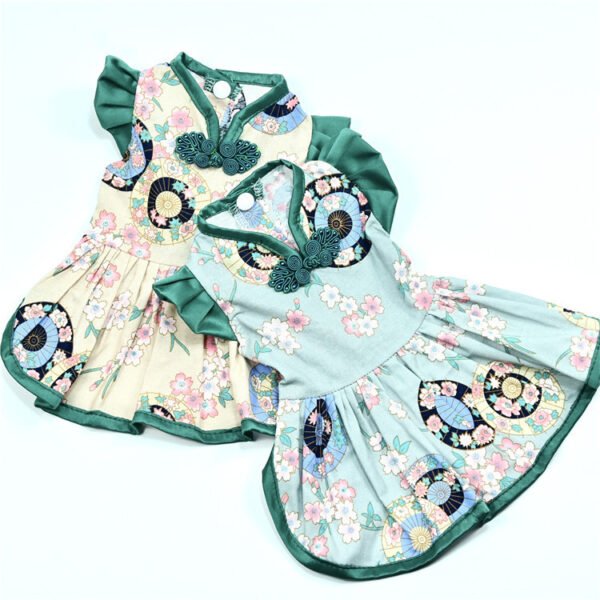New Pet Dress Dog Retro Chinese Style Princess Dress Summer Dress Factory Wholesale One Drop Shipping - Image 5