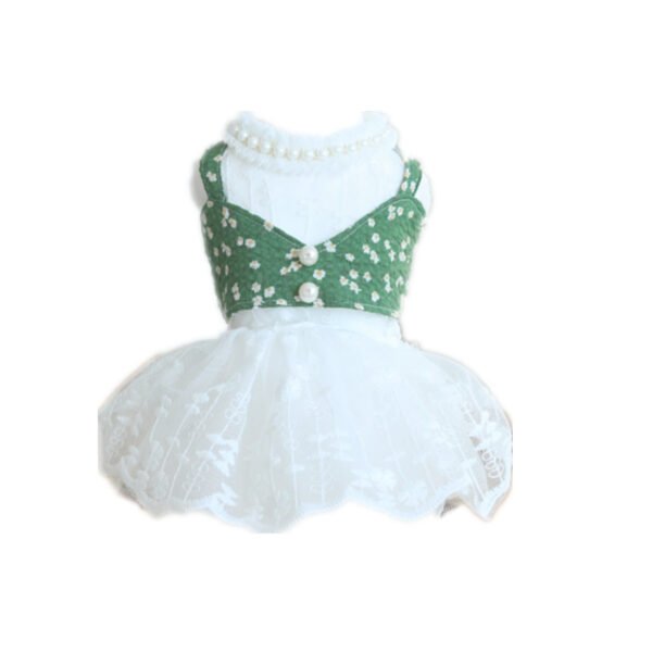 Pet Dog Pure White Princess Spring and Summer Lace Wedding Dress Pettiskirt - Image 2