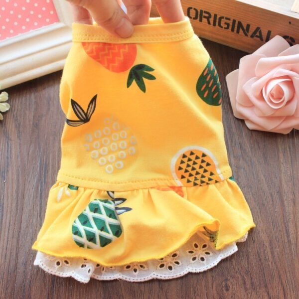 Summer Thin Pet Skirt Dog Clothes Teddy Hiromi Bichon Small Dog Princess Skirt T-shirt Cat Clothes - Image 2
