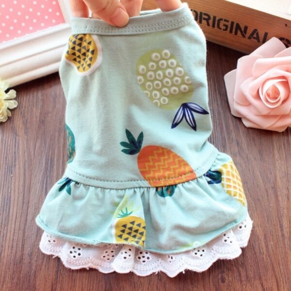 Summer Thin Pet Skirt Dog Clothes Teddy Hiromi Bichon Small Dog Princess Skirt T-shirt Cat Clothes - Image 5