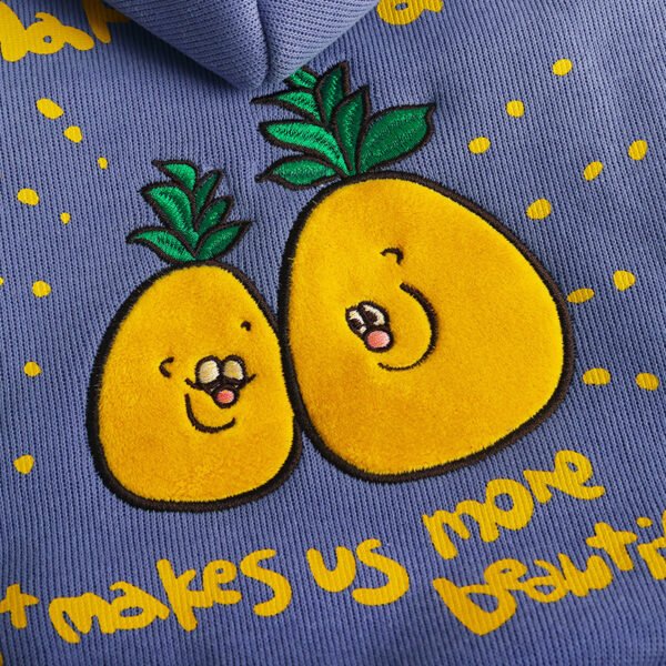 Winter Cartoon Printed Plush Pet Hoodie - Image 4