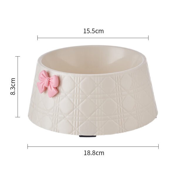 Pet Dog Food Bowls Lovely Bowknot Puppy Feeder Dish Bowl Diamond Pattern Bow Cat Bowl For Water Sweet Princess Pet Feeding Bowls - Image 5