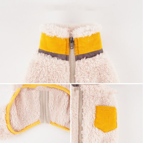 Pet Winter Plush Collar Padded Coat - Image 6