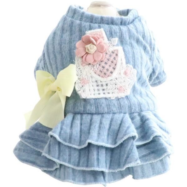 Pet Dog Clothes Cat Princess Skirt Cotton Padded Clothes - Image 5
