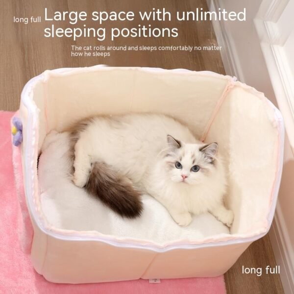 Cute Princess Cat Nest Thickened Puppet Winter Cat Pet Princess Bed - Image 10