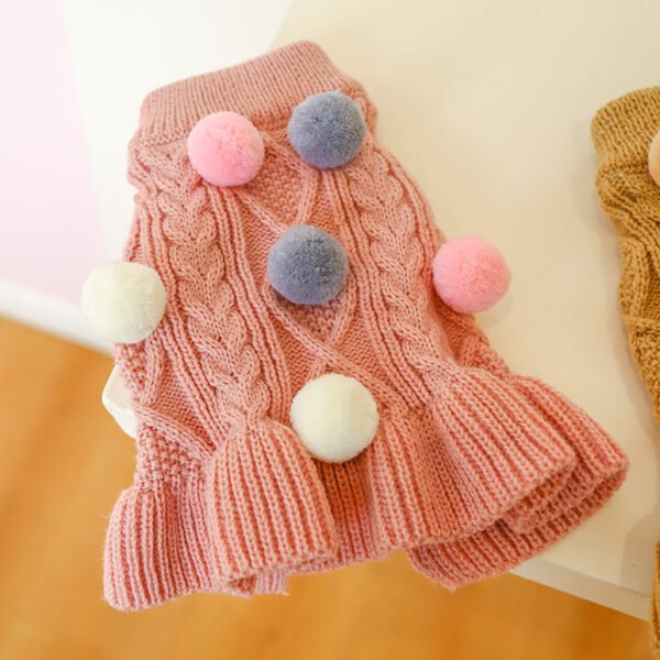 Pet Warm Warm Skirt Princess Ball Ball Woolen Skirt - Image 2