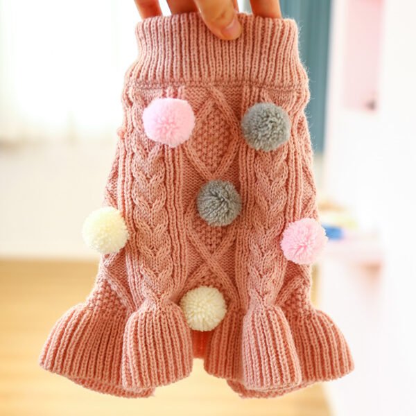 Pet Warm Warm Skirt Princess Ball Ball Woolen Skirt - Image 4