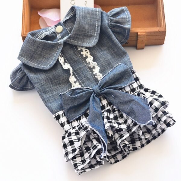 Pet Clothes Princess Dress Bow Skirt Teddy Dress - Image 4