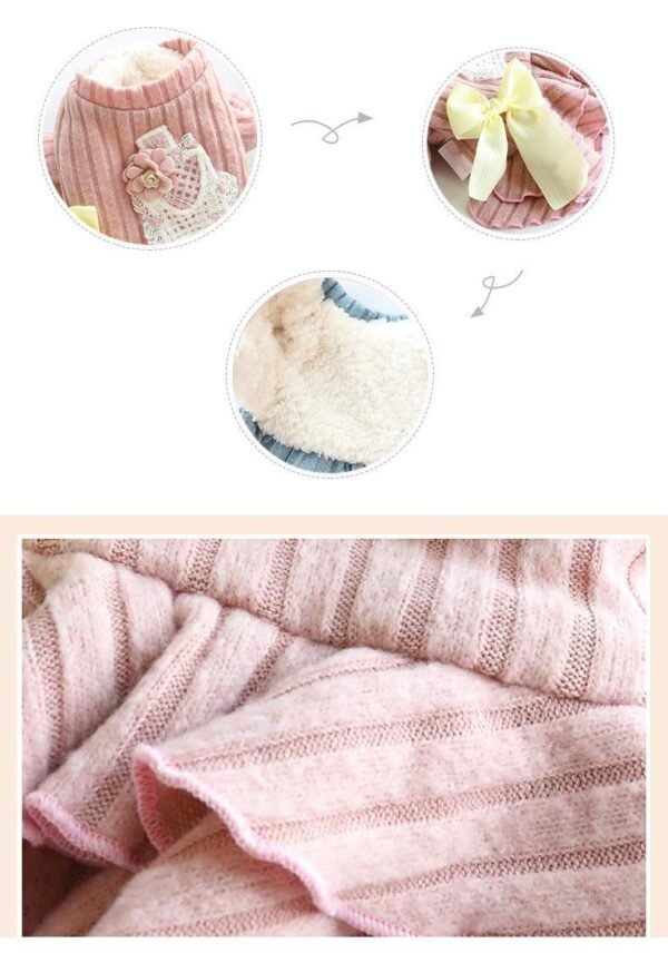 Pet Dog Clothes Cat Princess Skirt Cotton Padded Clothes - Image 6