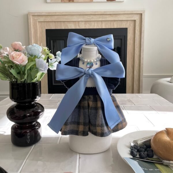 Princess Style Bow Tension Adjustment Headdress Pet Accessories Hair Band - Image 4