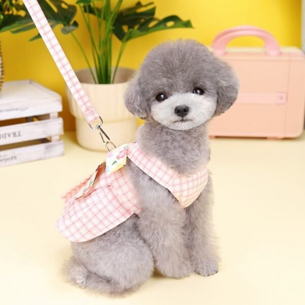 Plaid Patchwork Corset Pet Princess Dress - Image 3