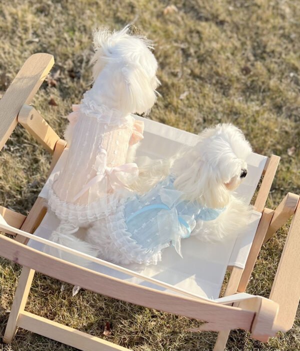 Chiffon Lace Bow Princess Dress Pet - Image 5