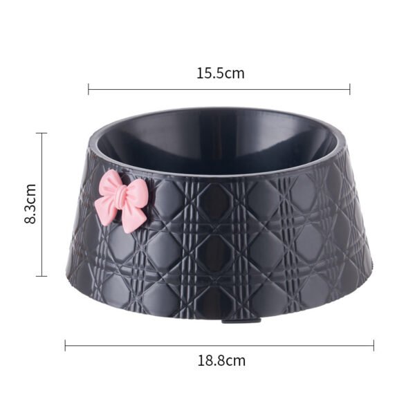 Pet Dog Food Bowls Lovely Bowknot Puppy Feeder Dish Bowl Diamond Pattern Bow Cat Bowl For Water Sweet Princess Pet Feeding Bowls - Image 10