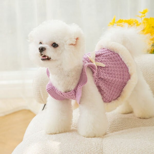 Bow Sweater Skirt Princess Wind Pet Two-legged Clothes - Image 7