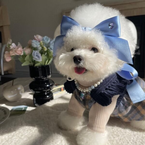 Princess Style Bow Tension Adjustment Headdress Pet Accessories Hair Band - Image 3