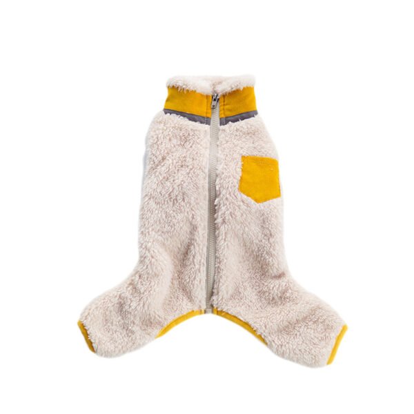 Pet Winter Plush Collar Padded Coat - Image 3