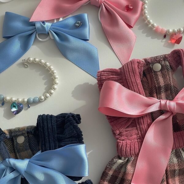 Princess Style Bow Tension Adjustment Headdress Pet Accessories Hair Band - Image 2