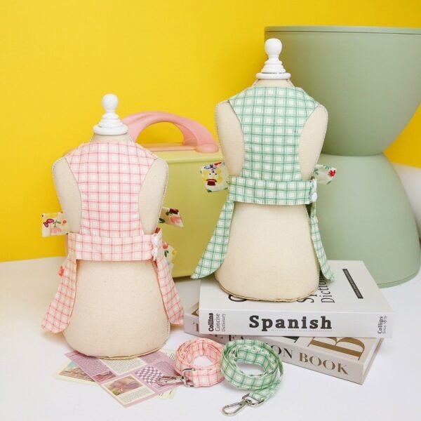 Plaid Patchwork Corset Pet Princess Dress - Image 5
