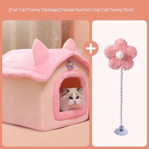 Cute Princess Cat Nest Thickened Puppet Winter Cat Pet Princess Bed - Image 8