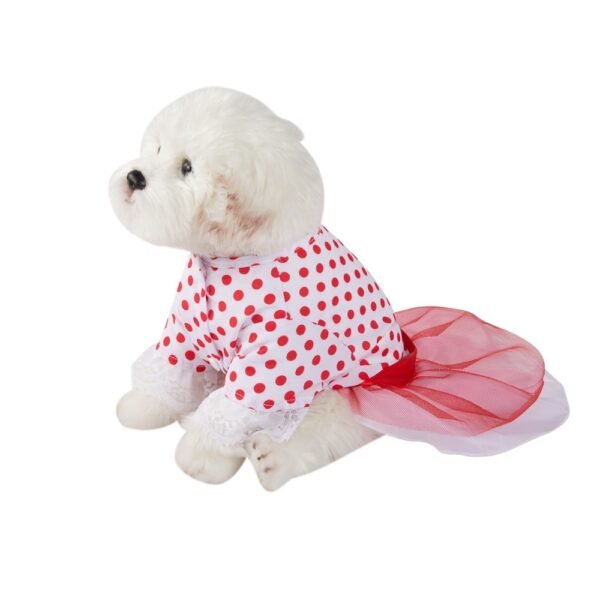 Dog Clothes Pet Polka Dot Breathable Princess Tulle Skirt - Image 3