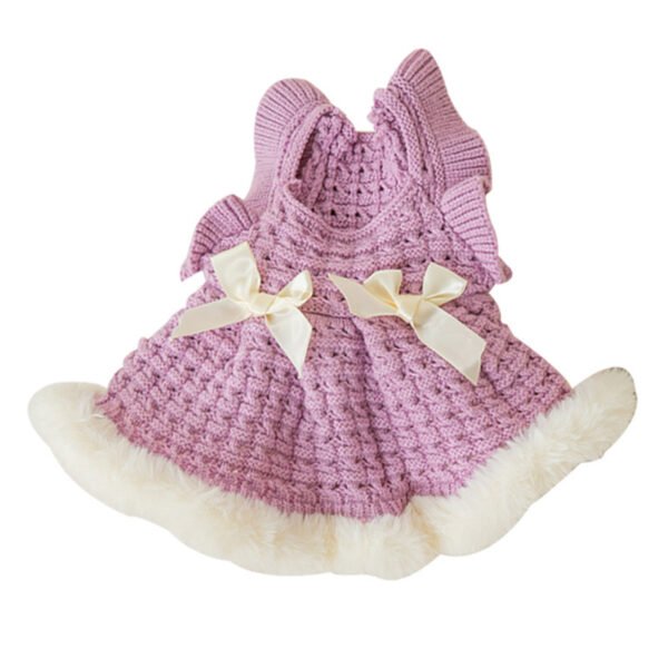 Bow Sweater Skirt Princess Wind Pet Two-legged Clothes - Image 2
