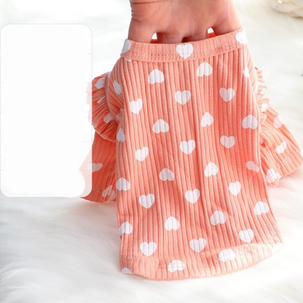 Thin Cat Princess Bottoming Shirt Wholesale Love Cute Cotton Small Dog Pet - Image 2