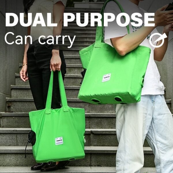 Large Capacity Pet Cat Bag Multifunctional Breathable Dog Canvas Carrier Bag Escape-proof Pet Shoulder Carrying Bag Pet Supplies - Image 4