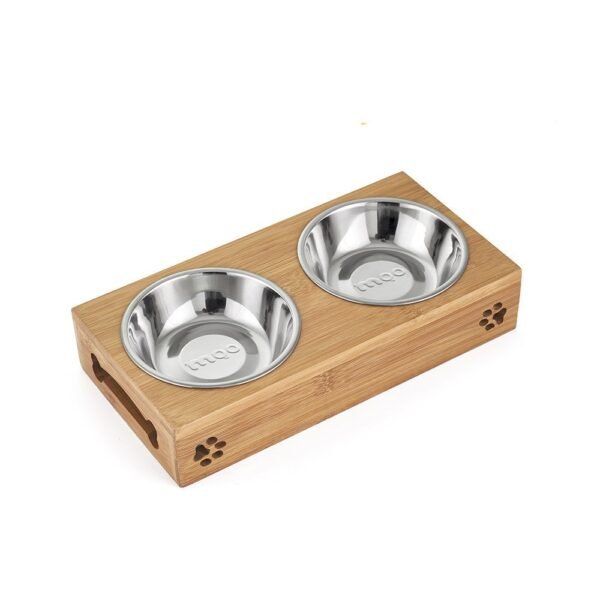 Pet Supplies Cat Tableware Bamboo Shelf - Image 4