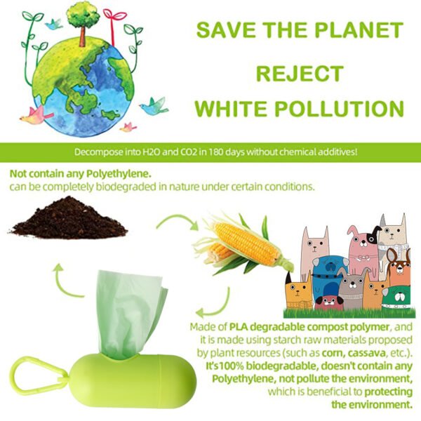 Biodegradable Compost Poop Picking Bag Dog Poop Bag Pet Supplies - Image 8