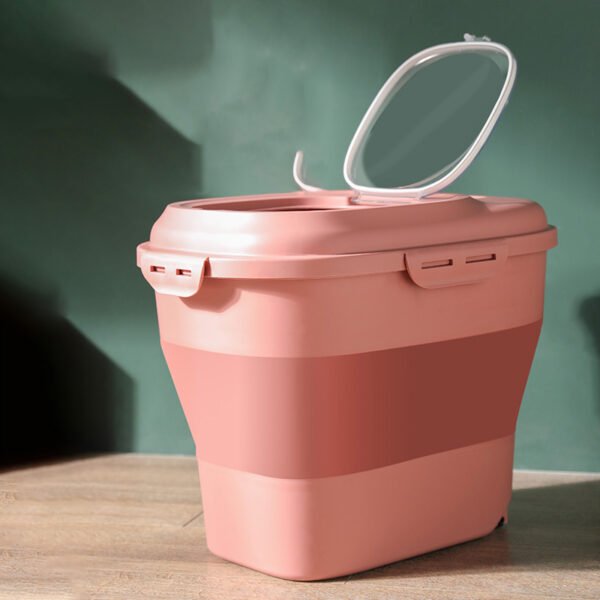 Food Storage Bucket Large Capacity Cat Food Pet Dog Food Sealed Bucket Moistureproof Cat Dog Supplies - Image 4