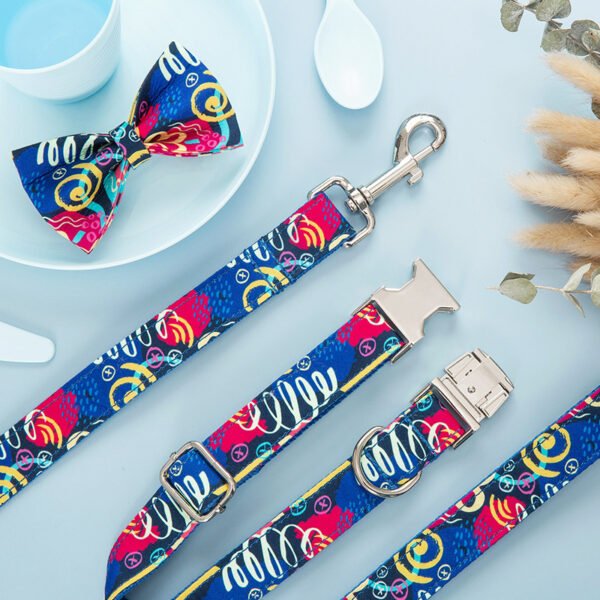 Dog Collar Pet Leash Dog Bow Set Dog Collar Pet Leash Dog Bow Set - Image 5