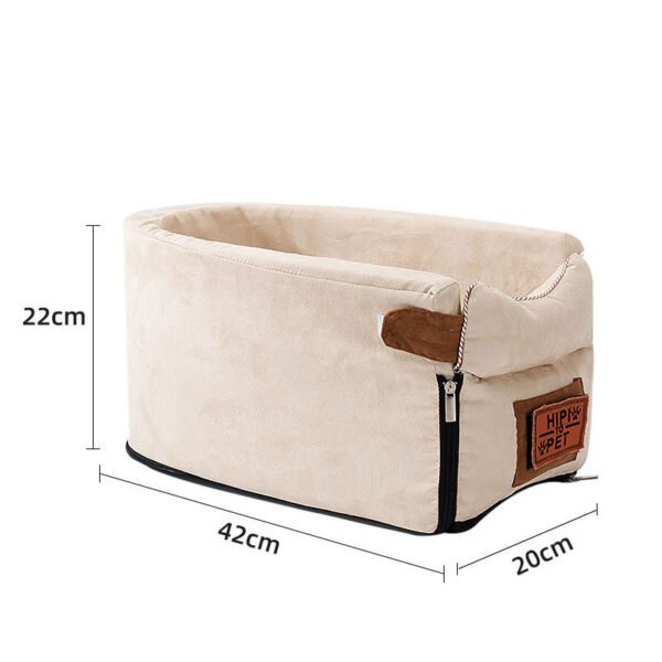 Dog Car Seat Pet Carrier Universal Armrest Box Nonslip Quilted Pet Car Carrier Bags For Small Dogs Outdoor Travel Pet Supplies - Image 5