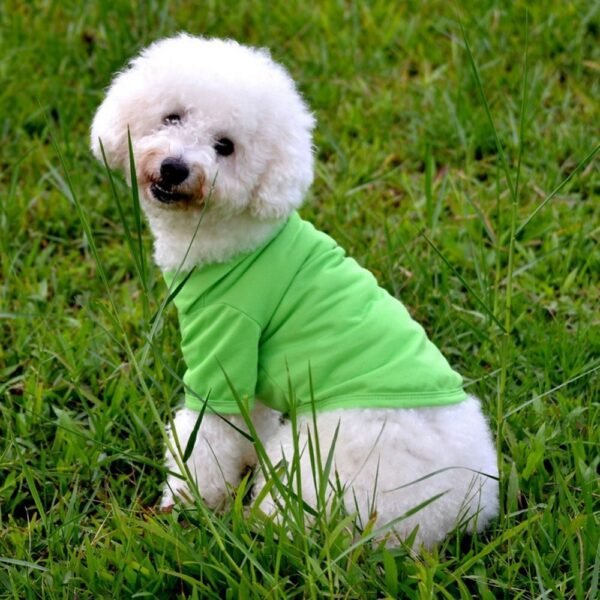 Pet Clothes Dog Solid color Polo Shirt Apparel Lapel Costume Dog Clothes T-shirt Casual Puppy Suit Cotton Clothes Cozy Shirt - Image 2