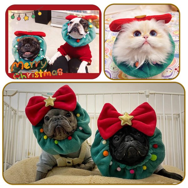 Christmas Pet Bow-knot Collar Friendly To Skin Xmas Pet Scarf WashableParty Pet Dog Neck Strap Scarf Photo Prop Pet Supplies - Image 7