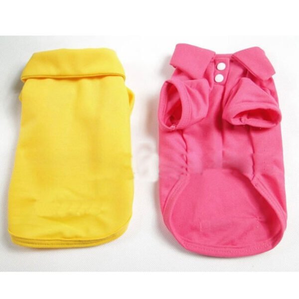 Pet Clothes Dog Solid color Polo Shirt Apparel Lapel Costume Dog Clothes T-shirt Casual Puppy Suit Cotton Clothes Cozy Shirt - Image 3