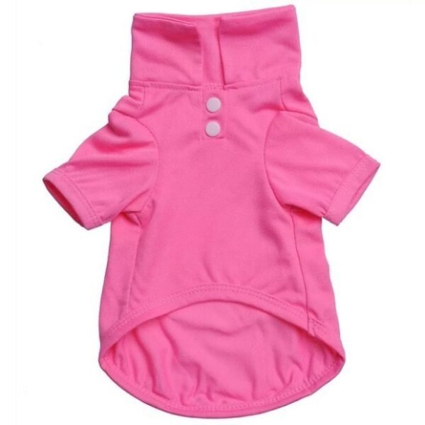 Pet Clothes Dog Solid color Polo Shirt Apparel Lapel Costume Dog Clothes T-shirt Casual Puppy Suit Cotton Clothes Cozy Shirt - Image 4
