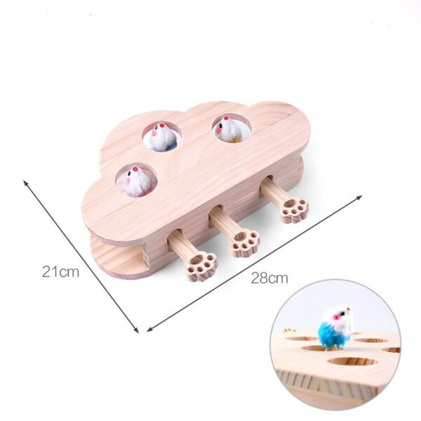 Meow Fairy Cat Supplies Cat Teaser Toy Solid Wood Whac-a-mole Cat - Image 3