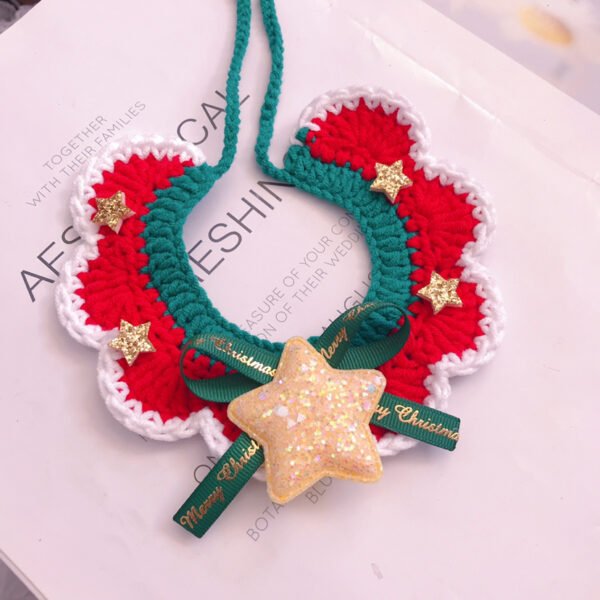 Wool Pet Collar Hand Woven Collar Christmas Pet Accessories - Image 2
