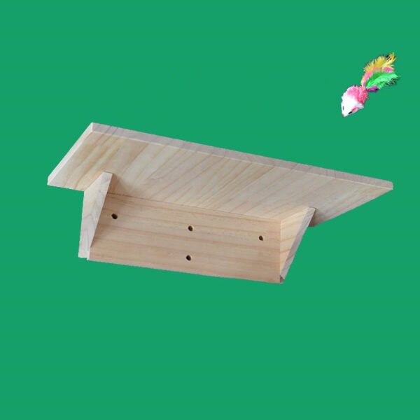 Solid Wood Cat Jumping Platform Wall-mounted Supplies Climbing Frame Punch - Image 5