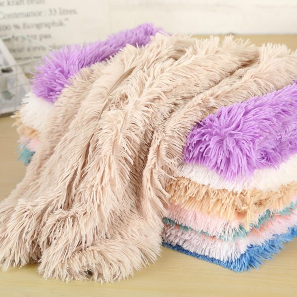 Pet dog plush mat beige mat pet dog rest - Image 2