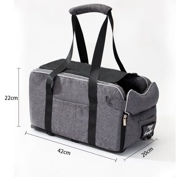 Dog Car Seat Pet Carrier Universal Armrest Box Nonslip Quilted Pet Car Carrier Bags For Small Dogs Outdoor Travel Pet Supplies - Image 3