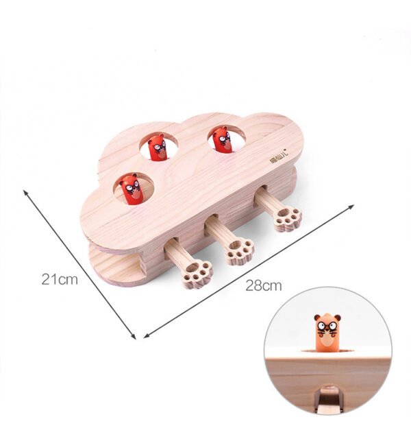 Meow Fairy Cat Supplies Cat Teaser Toy Solid Wood Whac-a-mole Cat - Image 6