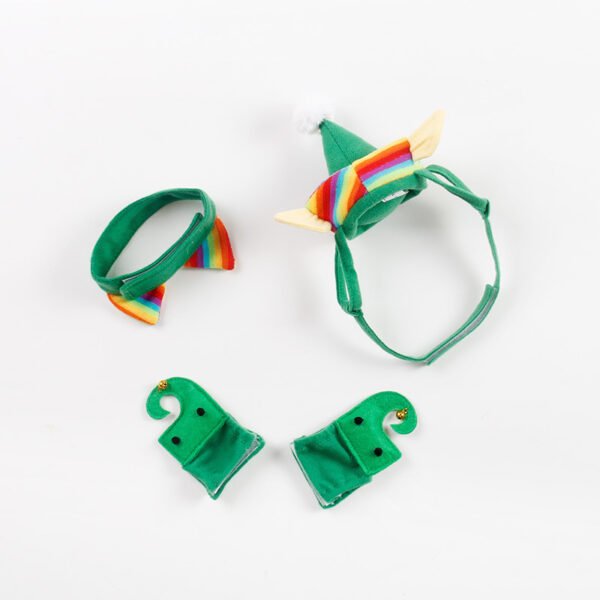 Pet Supplies Dog Christmas Hat 4-piece Green Foot Cover - Image 2