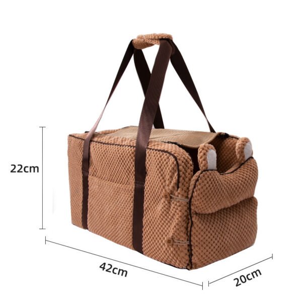 Dog Car Seat Pet Carrier Universal Armrest Box Nonslip Quilted Pet Car Carrier Bags For Small Dogs Outdoor Travel Pet Supplies - Image 8